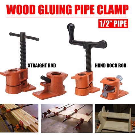 New 1 2 Inch Wood Gluing Pipe Clamp Quick Release Heavy Duty Carpenter