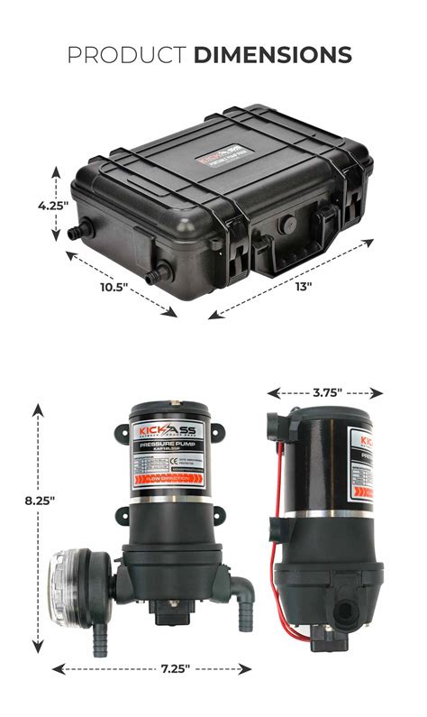 Kickass 12v Portable Water Pump Pack 12lmin Kickass Products Usa