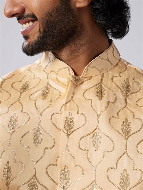 Buy KISAH Men Nude Nehru Jacket Online