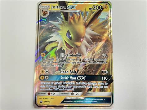 Jolteon Gx Sm173 Full Art Sun Moon Black Star Promo Pokemon Tcg Ultra