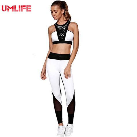 Umlife Sport Suit Women Yoga Fitness Set Heart Shape Left Hips Jogging