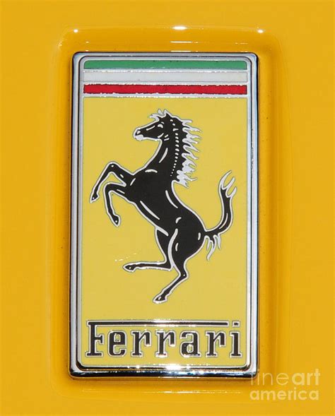 2012 Ferrari Hood Emblem Photograph By Paul Ward Fine Art America