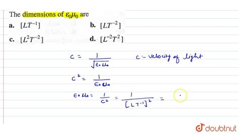 The Dimensions Of Epsilon Mu Are Dimensions Measurement