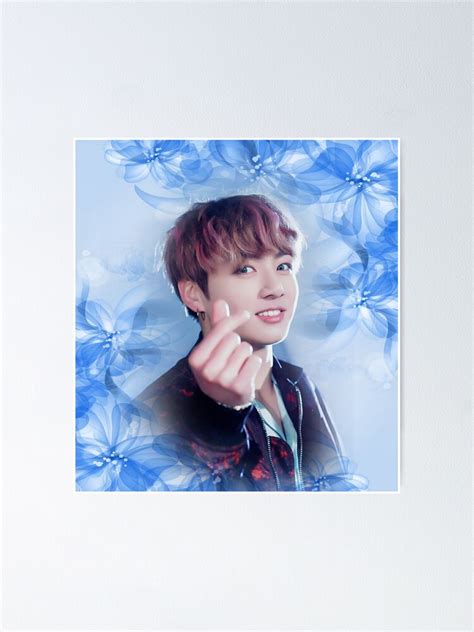 "Jungkook-BTS-Finger-Heart" Poster for Sale by Jeston-06 | Redbubble