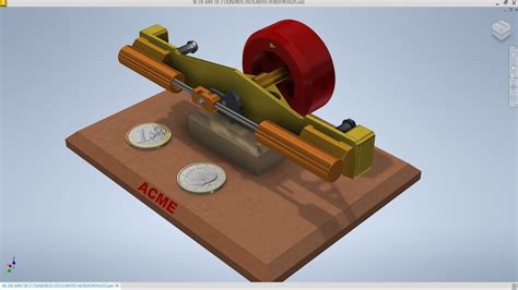 AUTODESK INVENTOR MAQUETA 1 DE UN MOTOR DE VAPOR DE 2 CILINDROS