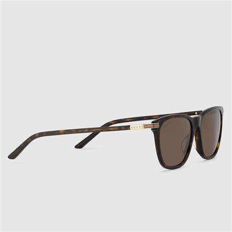 กรอบแว่นตา Low Nose Bridge Fit Optical Frame Inอะซิเตทลายกระ Gucci® Th