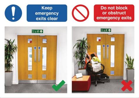 Do Not Block Emergency Exits Safety Sign Morsafe Uk