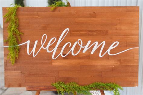 Welcome Sign Stock Photo Image Of White Information 84631214