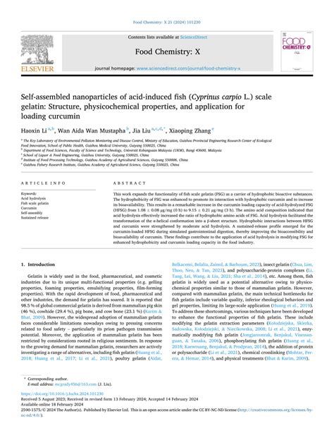 Pdf Self Assembled Nanoparticles Of Acid Induced Fish Cyprinus