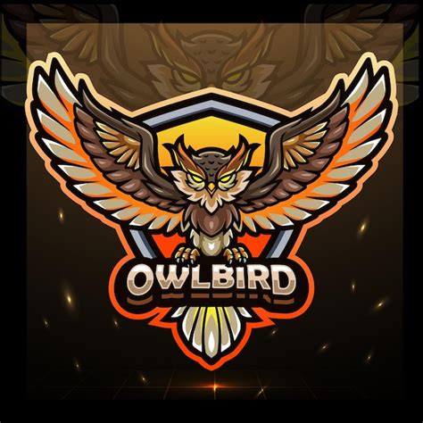 Cr Ation De Logo Esport Mascotte Oiseau Hibou Vecteur Premium