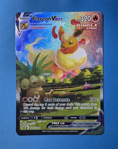 Flareon VMAX SWSH180 JUMBO Premium Collection Black Star Promo Pokemon