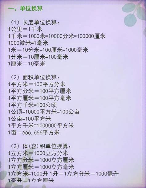 小学1~6年级数学公式大全，给孩子打印贴墙背 知乎