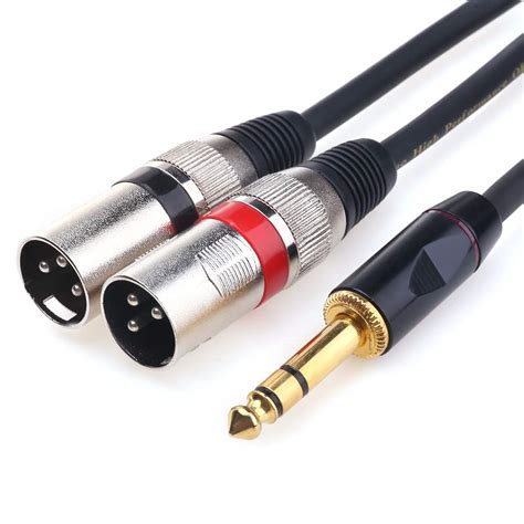 Amazon Disino 1 4 TRS To Dual XLR Male Y Splitter Stereo Breakout