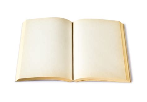 Старая открытая пустая книга, изолированная на белом | Премиум Фото