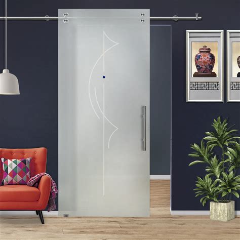 Glass Sliding Glass Barn Door With V2000 Installation Hardware Kit Wayfair