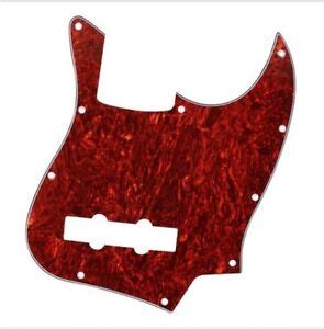 Standard Jazz Bass Pickguard Red Tortoise Hole Ply For Usa Fender