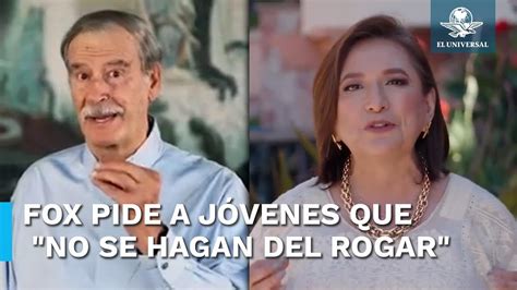 Vicente Fox Pide A Los Jóvenes Votar Por Xochitl Gálvez Para “salvar” A