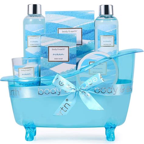 Bath Gift Set For Women Ocean Scent Body Earth Spa Kit Pcs