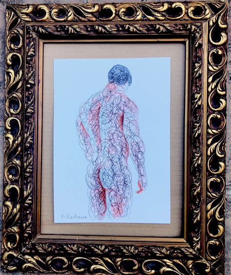 ORIGINAL WATERCOLOR PAINTING GAY MALE NUDE ART DRAWING Authenticity