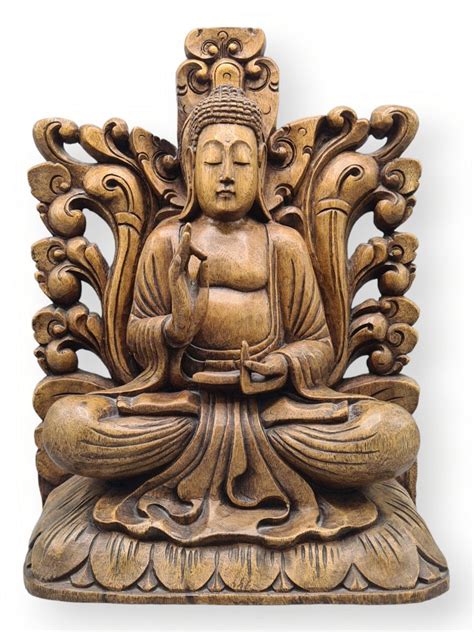 Large Seated Buddha Wood Bali Indonesia Catawiki