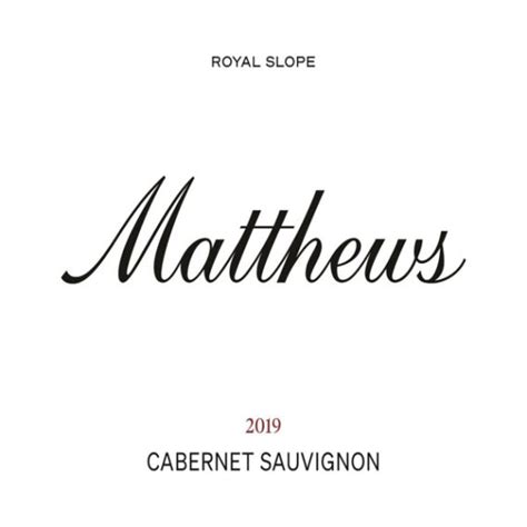 Matthews Winery Cabernet Sauvignon Columbia Valley 2019 Nicholas Wines