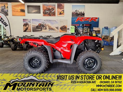 New 2023 Honda FourTrax Rancher 4X4 EPS ATVs In Ontario CA HO22232 Red