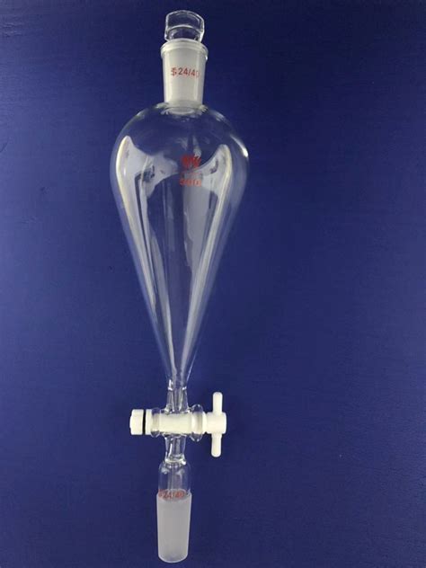 500ml 24 40 Glass Separatory Funnel Pear Shape 1l Ground Joint Us Stock 606184606573 Ebay