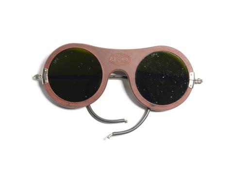 Antique Safety Goggles Green Welding Glasses Steampunk Eyewear Willson Furnace Welding Goggles