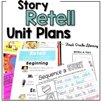 Story Retell Comprehension Unit Lesson Plans And More By Kristen Sullins