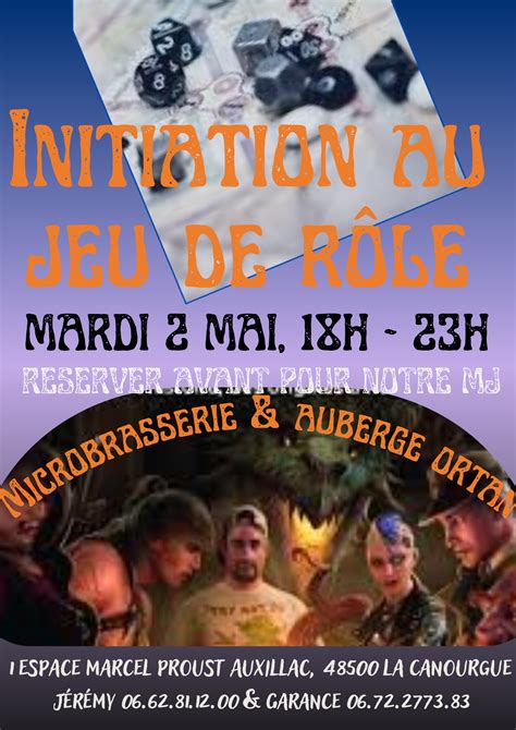 Soirée Jeu de Rôle sur réservation Microbrasserie Auberge Ortan