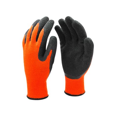 Safety Gauge Rough Crinkle Latex Coated Industrial Work Gloves