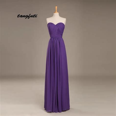 Simple Purple Evening Dresses Sweetheart Backless Pleat Formal Evening