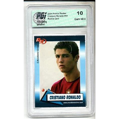 Rookie Review - Cristiano Ronaldo 2004 Rookie Review card PGI 10 Portugal Real Madrid - Walmart ...