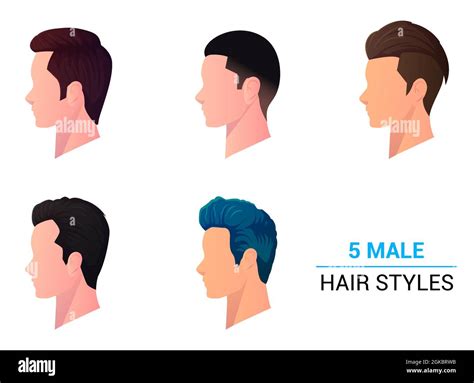 Men Profile View haircut and head Side View, Modern Male Hair Style ...