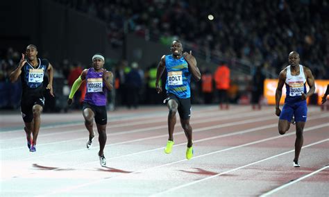 Usain Bolt And Mo Farah Light Up Londons Olympic Stadium Aw