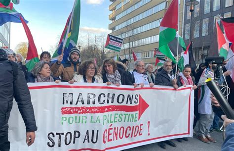 Arrivée de la Marche pour la Palestine à Bruxelles et rassemblement