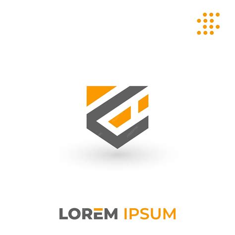 premium vector creative shield letters ci illustration   brand
