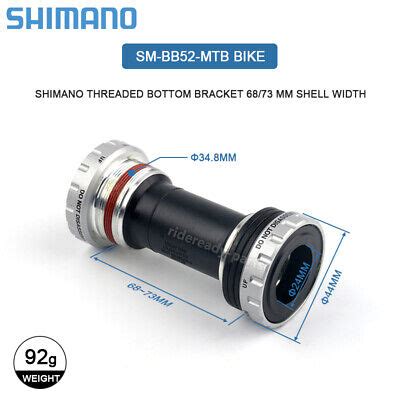 Shimano Deore Sm Bb Mm Bsa Hollowtech Ii Threaded Bottom Bracket