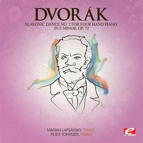 Dvo K Slavonic Dance No For Four Hand Piano In E Minor Op