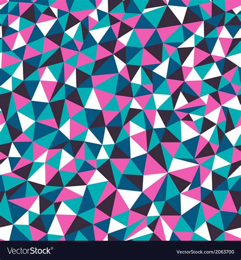 Seamless Texture With Triangles Mosaic Endless Vector Image