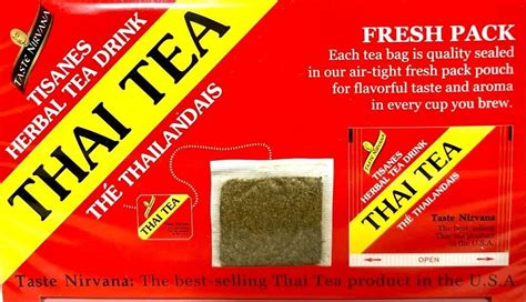 Taste Nirvana Tisanes Herbal Tea Drink Thai Tea 20 Tea Bags Pack Of 6