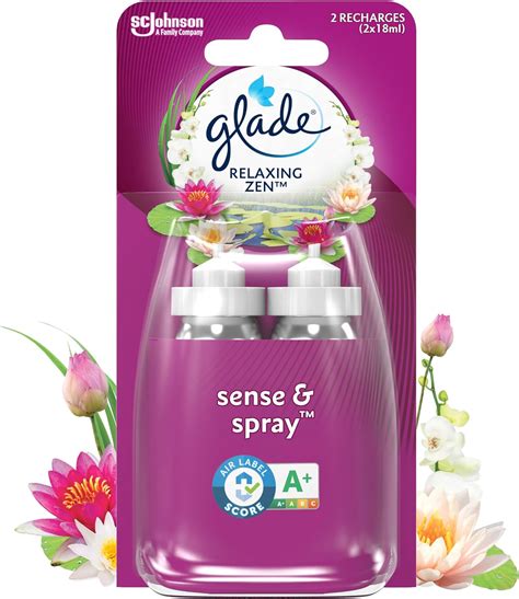 Glade Sense Spray Recharge Relaxing Zen Duopack Infusé Aux Huiles