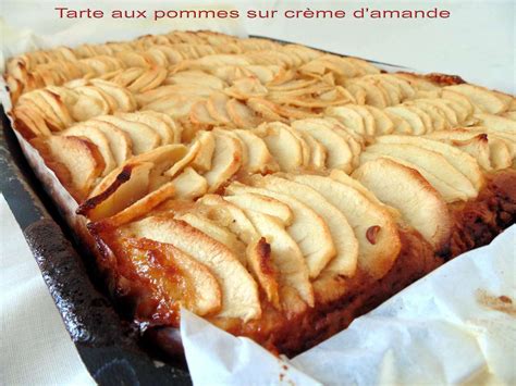 Tarte aux pommes sur crème d amande pâte au fromage blanc Recette