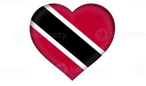 Trinidad And Tobago Flag Icon In The Form Of A Heart 13442024 Png