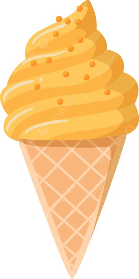 Helado De Verano Helado De Cono De Dibujos Animados Lindo Dibujado A Mano Png Verano Día De