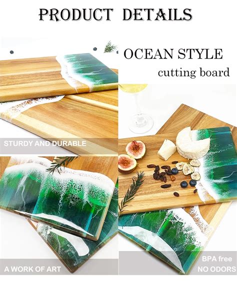 Custom Cheese Charcuterie Board Wooden Resin Serving Board Epoxy Resin