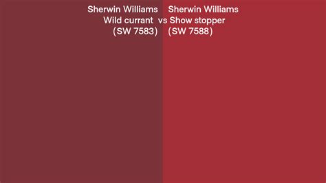 Sherwin Williams Wild Currant Vs Show Stopper Side By Side Comparison