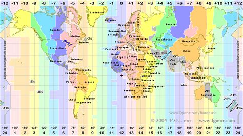 Carte Du Monde Des Fuseaux Horaires My Blog