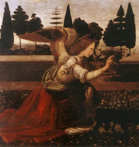 Artwork Replica Annunciation Detail 1472 By Leonardo Da Vinci 1452