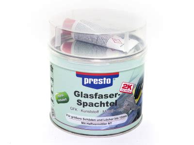 Presto 2K Glasfaserspachtel 1 Kg grau grün jetzt online kaufen 15 99